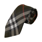 Burberry Check Pattern Silk Tie Loch