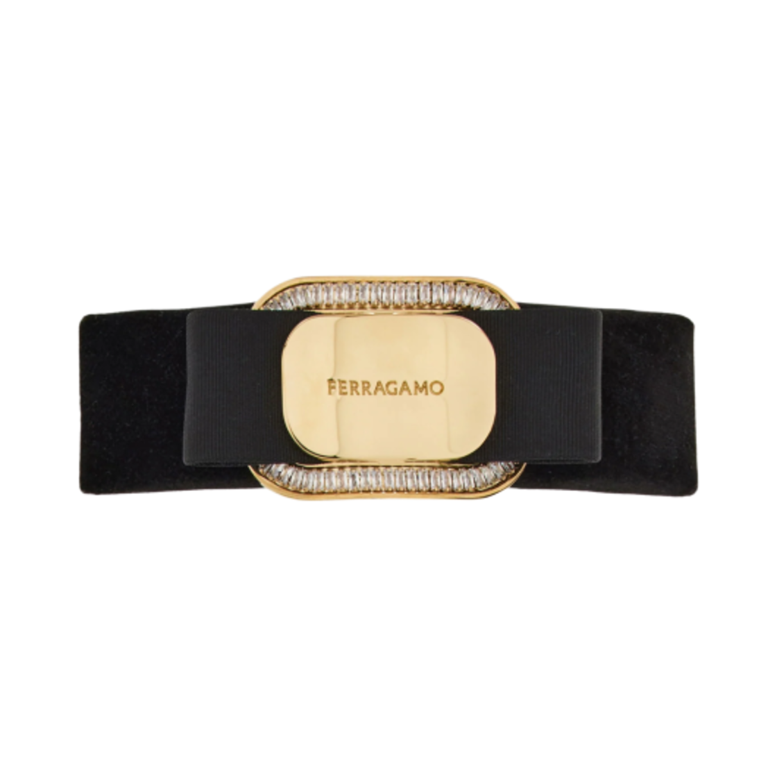 340436-780887 (W) Ferragamo New Vara Plate Hair Clip Black