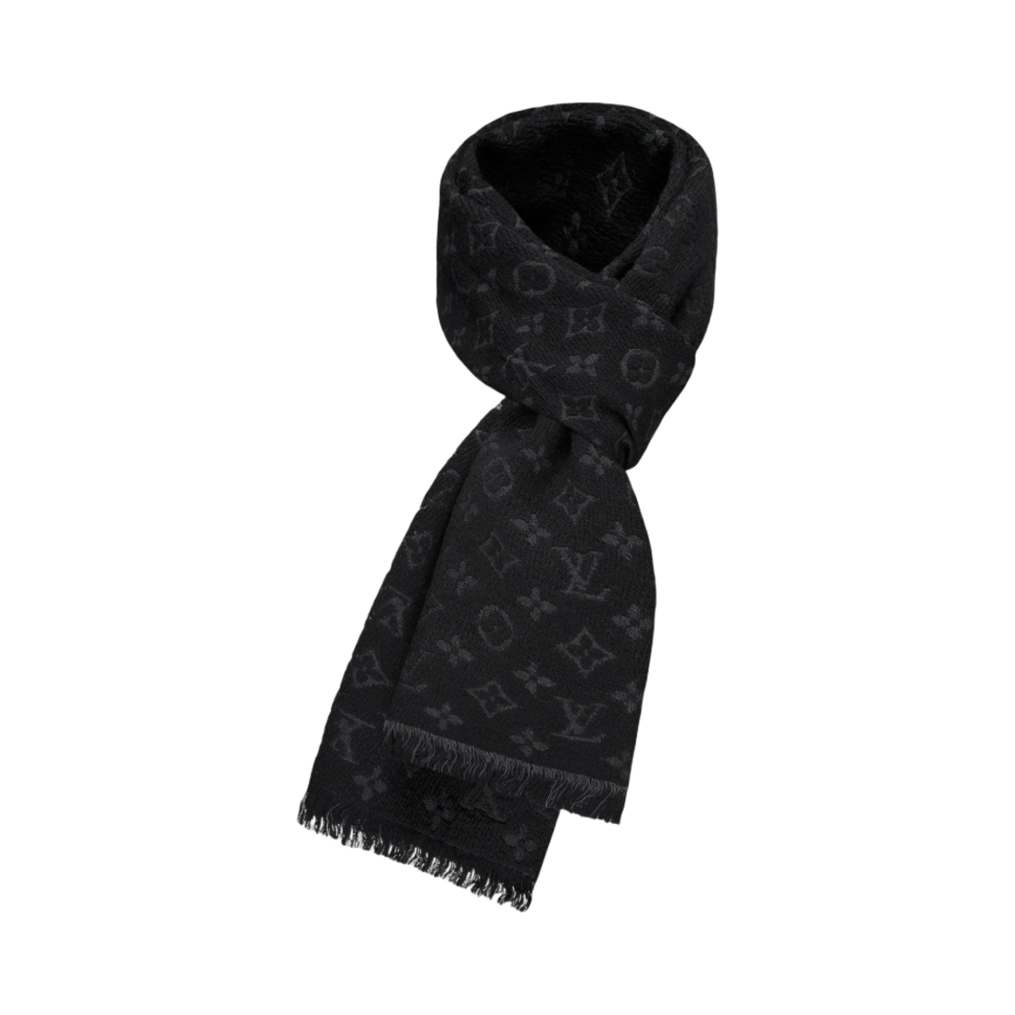 M70520 Louis Vuitton Monogram Classic Scarf Black - 대표 이미지 #1