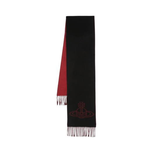 비비안 웨스트우드 더블 페이스 싱글 오브 스카프 블랙