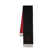 Vivienne Westwood Double Face Single Orb Muffler Black