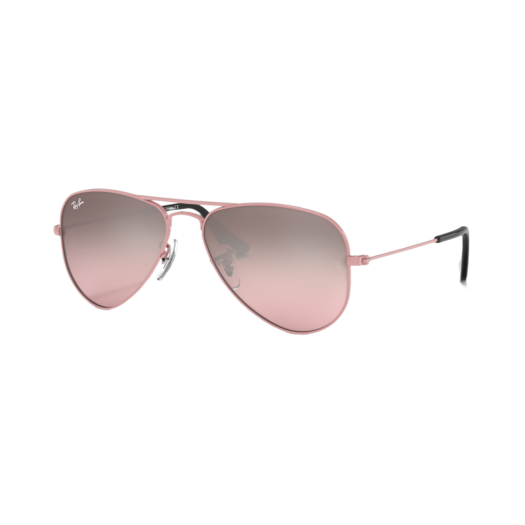 RJ9506S-211/7E (Kids) Ray-Ban Aviator Polished Pink Frame Pink Mirror Lenses