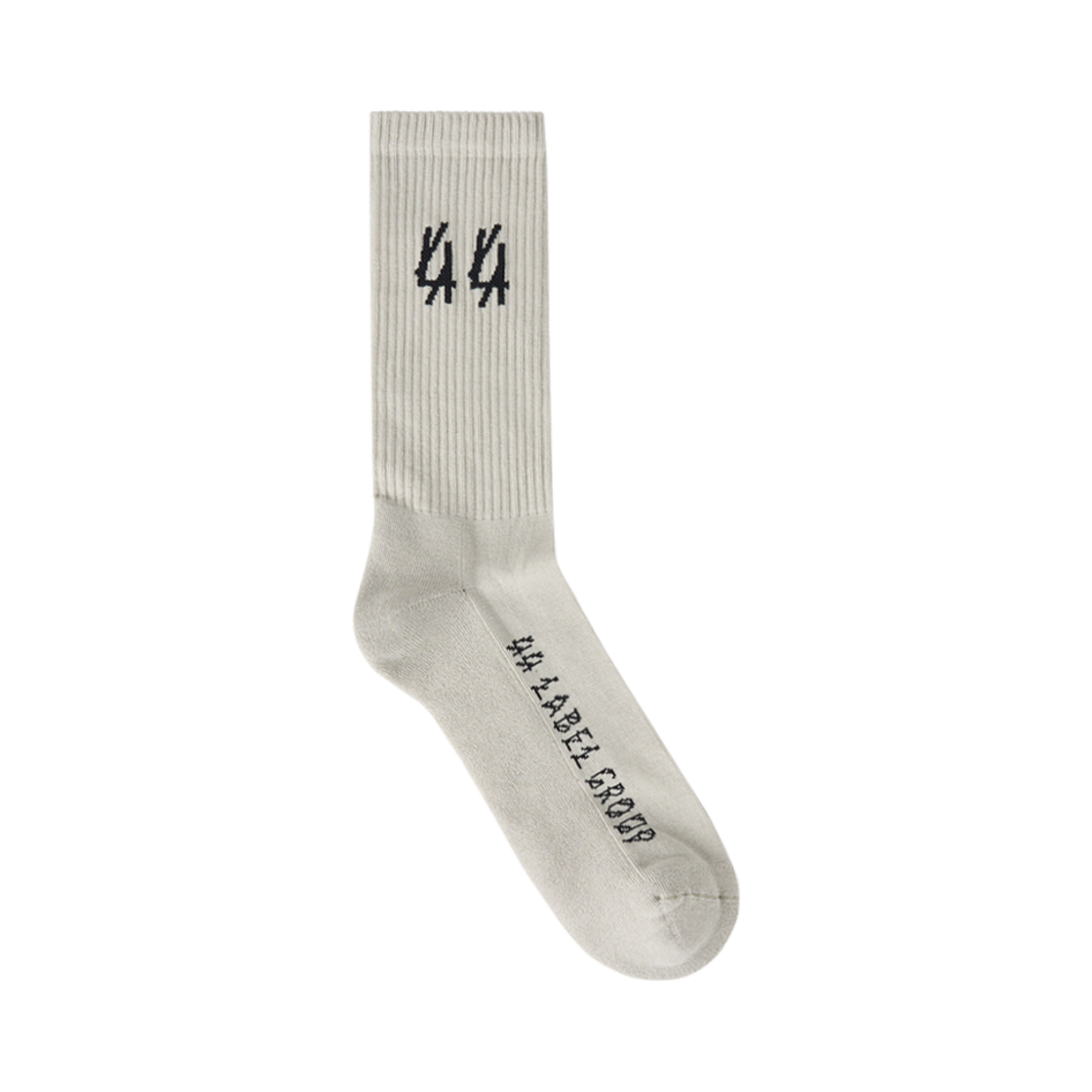 44 레이블 그룹 클래식 삭스 더티 화이트 로고 블랙 - 25SS(44 Label Group Classic Socks Dirty White Logo Black - 25SS)