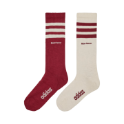 Adidas x Wales Bonner 3-Stripes Socks Wonder White Collegiate Burgundy