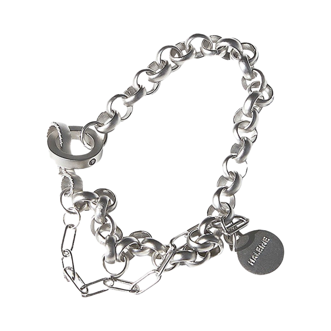 PA004 Haleine Metal Layered Bracelet Silver - 대표 이미지 #1