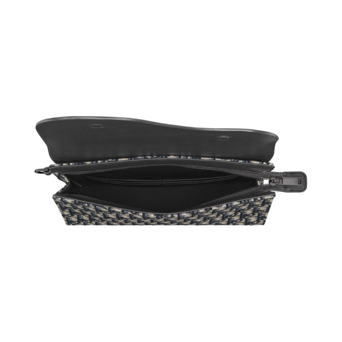 디올 새들 A5 트라이앵글 파우치 디올 오블리크 자카드 그레인드 카프스킨 베이지 블랙(Dior Saddle A5 Triangle Pouch Dior Oblique Jacquard with Grained Calfskin Beige Black) - 5