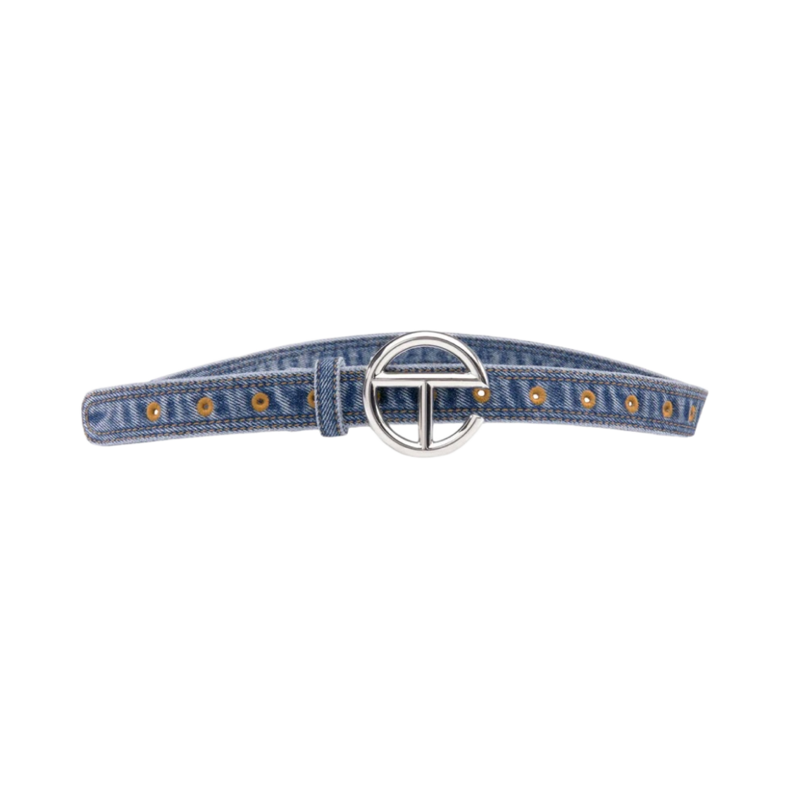 - Telfar Denim Logo Belt Blue Denim