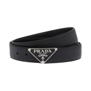 Prada Saffiano Leather Belt Black