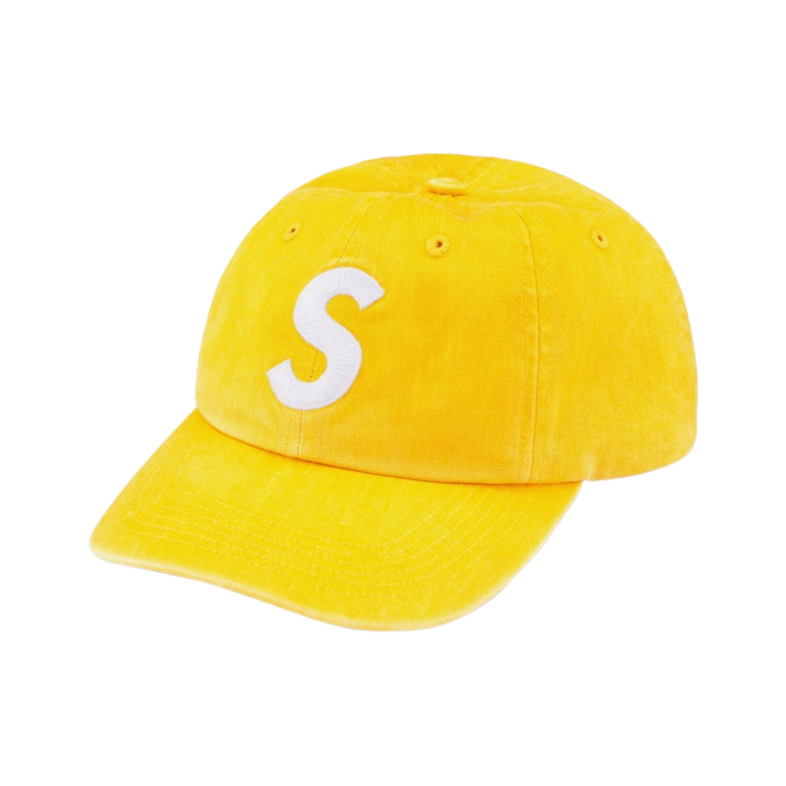 슈프림 피그먼트 프린트 S 로고 6-패널 캡 옐로우 - 23FW