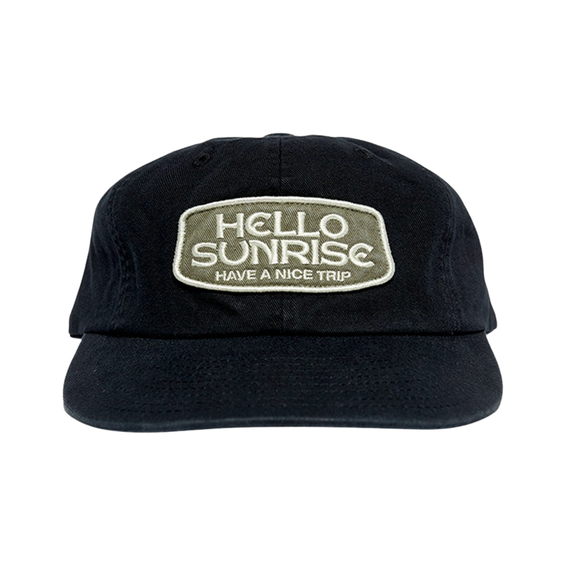 헬로선라이즈 워시드 헬로선라이즈 와팬 6패널 캡 워시드 블랙(Hello Sunrise Washed HS Wappen 6Panel Cap Washed Black)