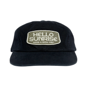 Hello Sunrise Washed HS Wappen 6Panel Cap Washed Black