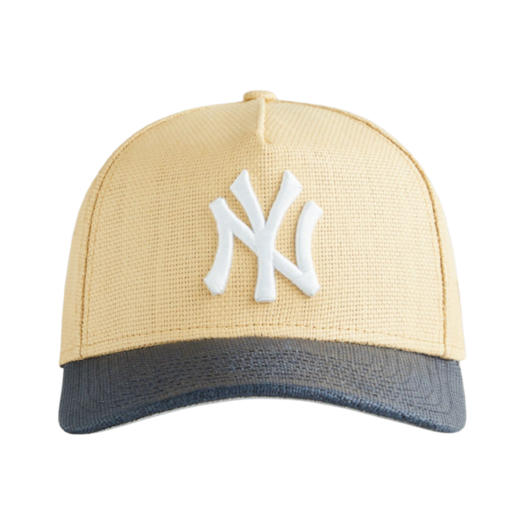 KHM050615-104 Kith x New Era for the New York Yankees Raffia 9Forty A Frame Snapback Sandrift