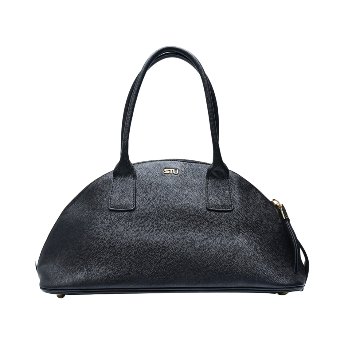 24WP0000EENBGB-BK STU Top Handle Leather Bag Black