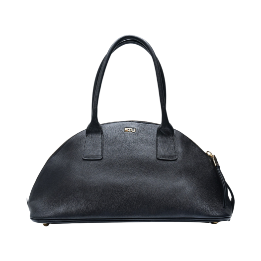 24WP0000EENBGB-BK STU Top Handle Leather Bag Black