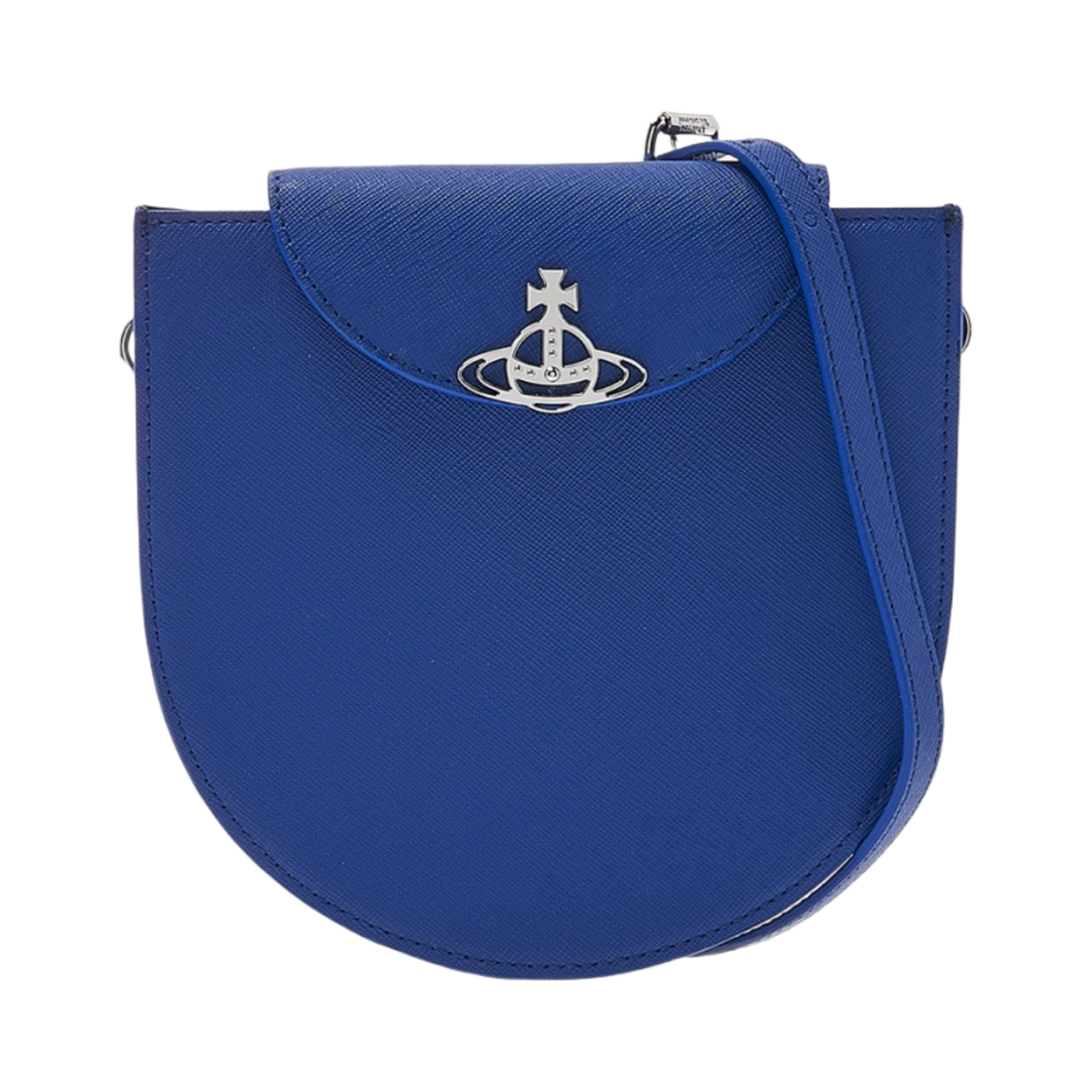 43030094-L001N-K405 Vivienne Westwood Half Moon Saddle Crossbody Bag Indigo