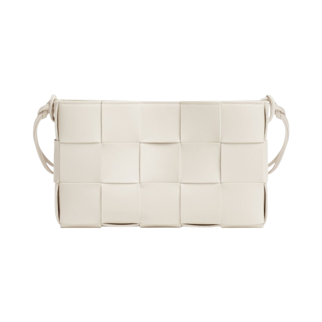 보테가 베네타 스트랩 레더 카세트 파우치 초크(Bottega Veneta Leather Cassette Pouch on Strap Chalk) - 1