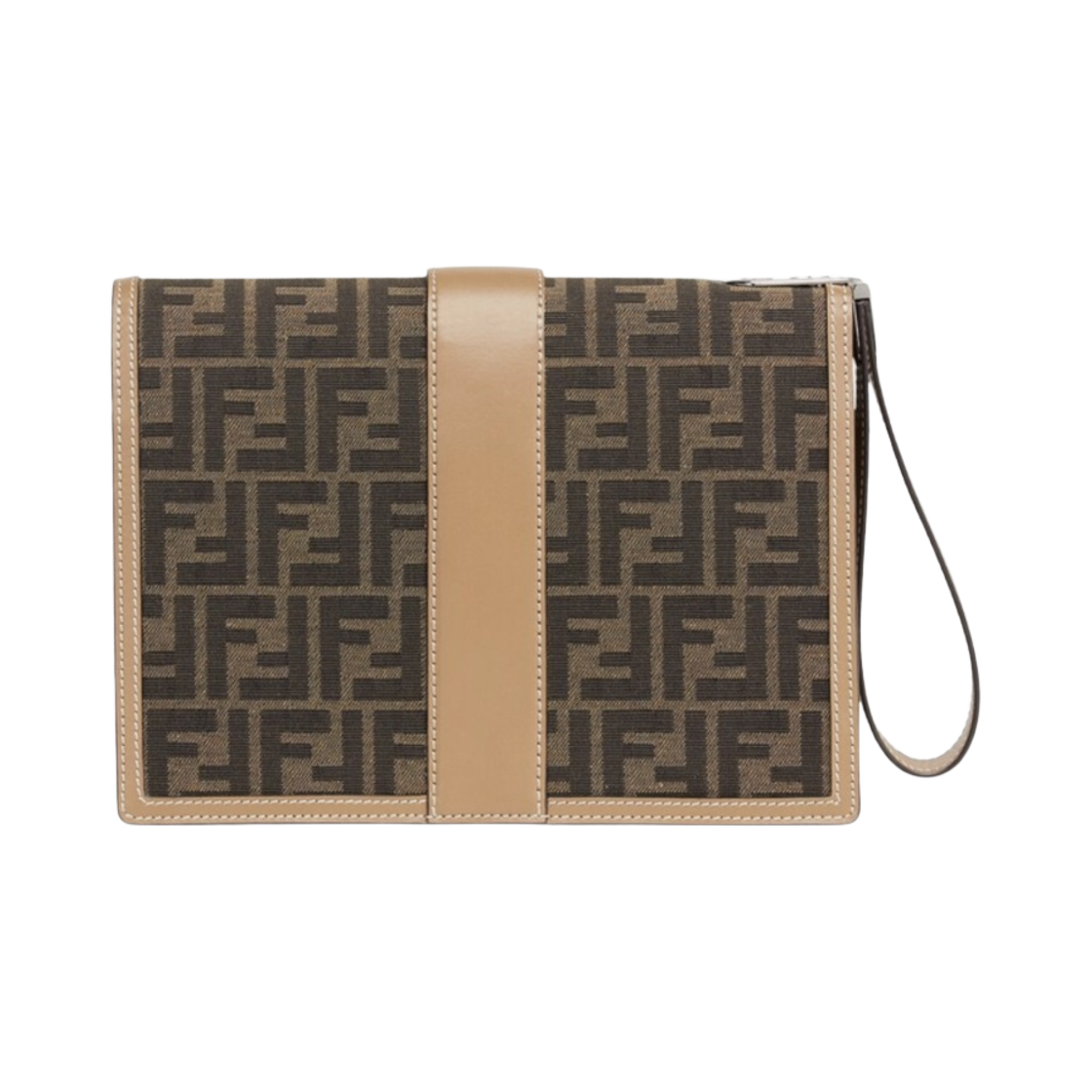 펜디 클러치 백 파우치 FF 패브릭 브라운(Fendi Clutch Bag Pouch FF Fabric Brown) - 3