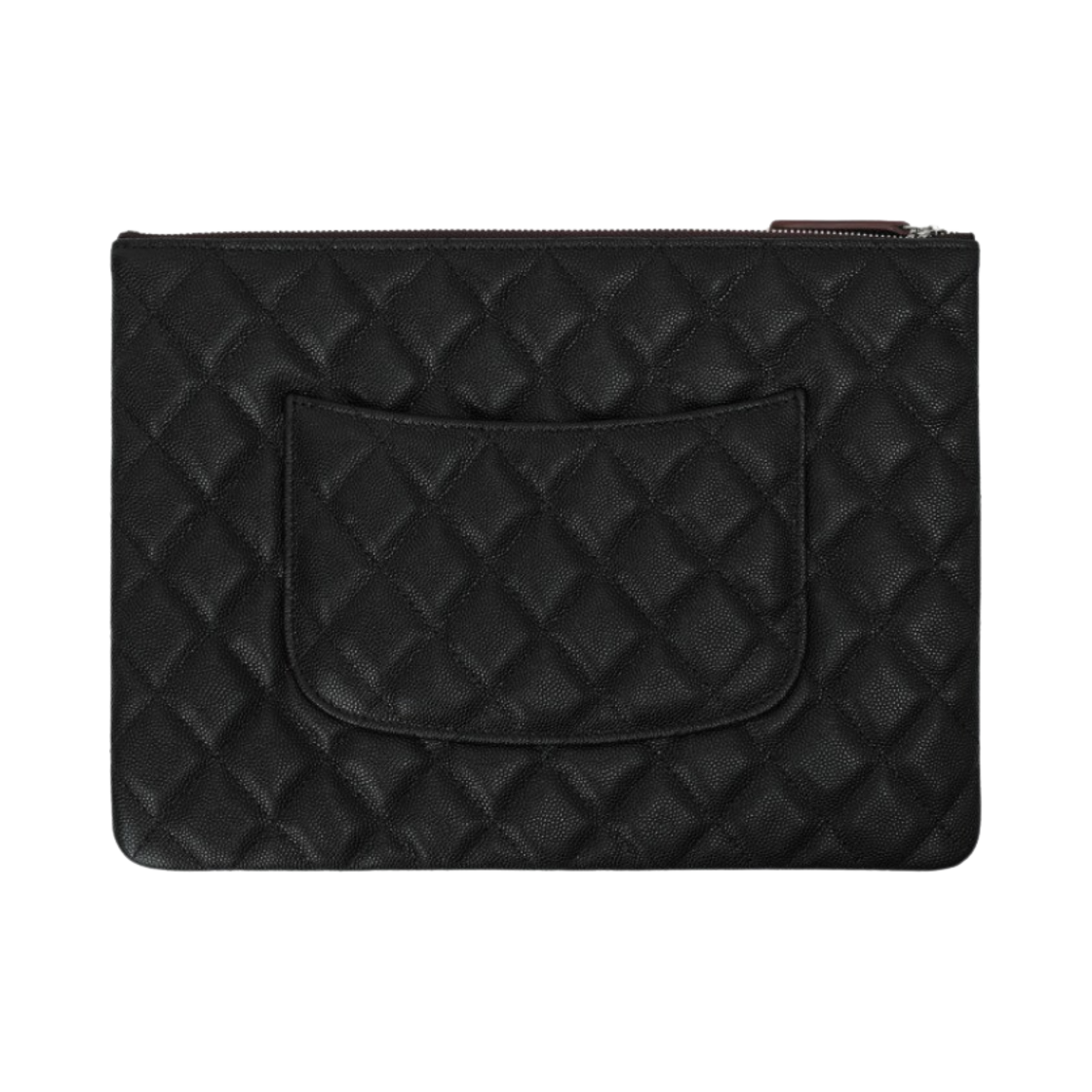 샤넬 클래식 미디움 케이스 그레인드 카프스킨 & 실버 메탈 블랙(Chanel Medium Classic Pouch Grained Calfskin & Silver Black) - 2