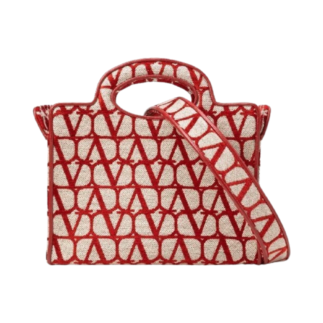 발렌티노 르 트루아지엠 쇼핑백 베이지 레드(Valentino Le Troisieme Shopping Bag Beige Red) - 1