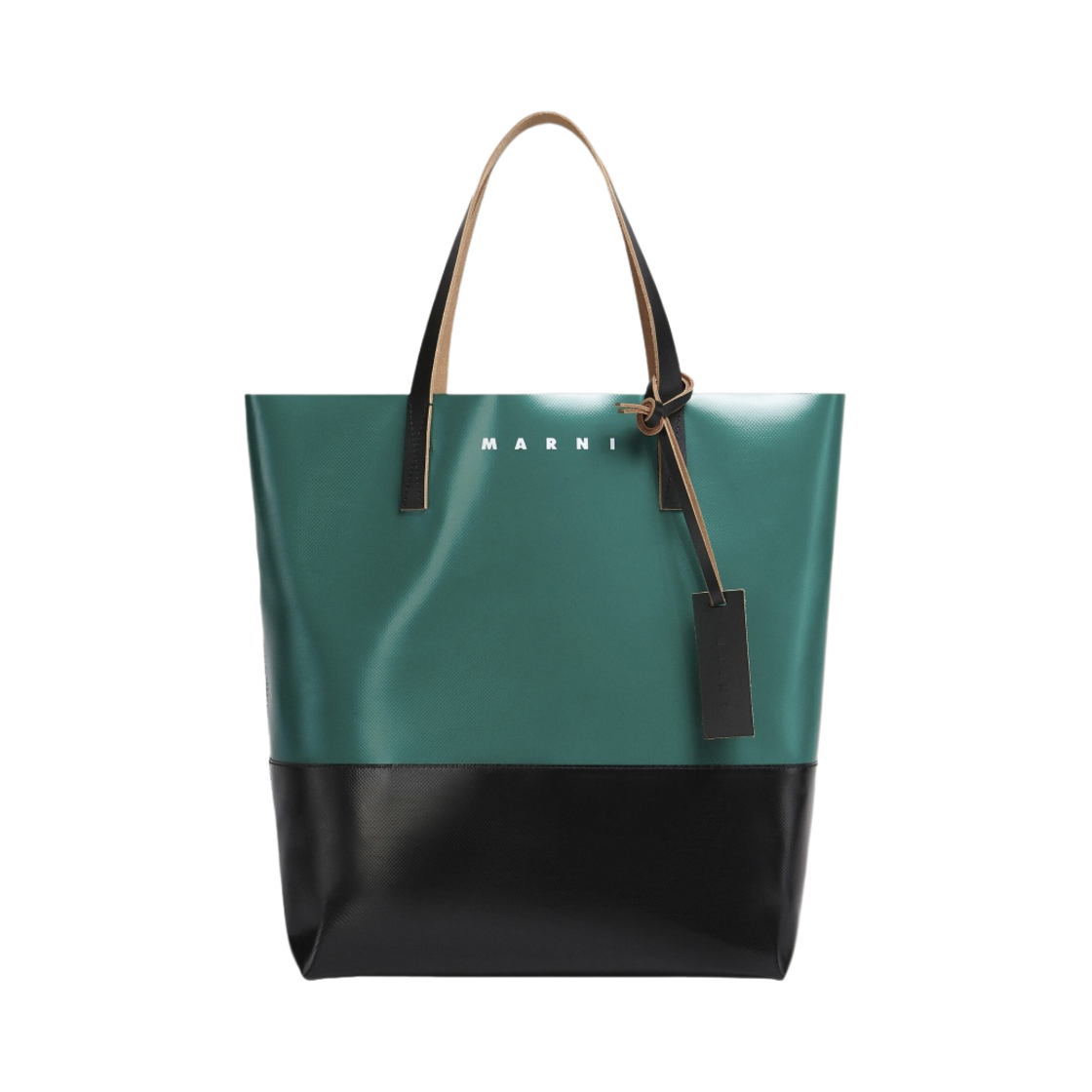 마르니 트리베카 쇼핑백 스페리칼그린 블랙(Marni Tribeca Shopping Bag Sphericalgreen Black) - 1