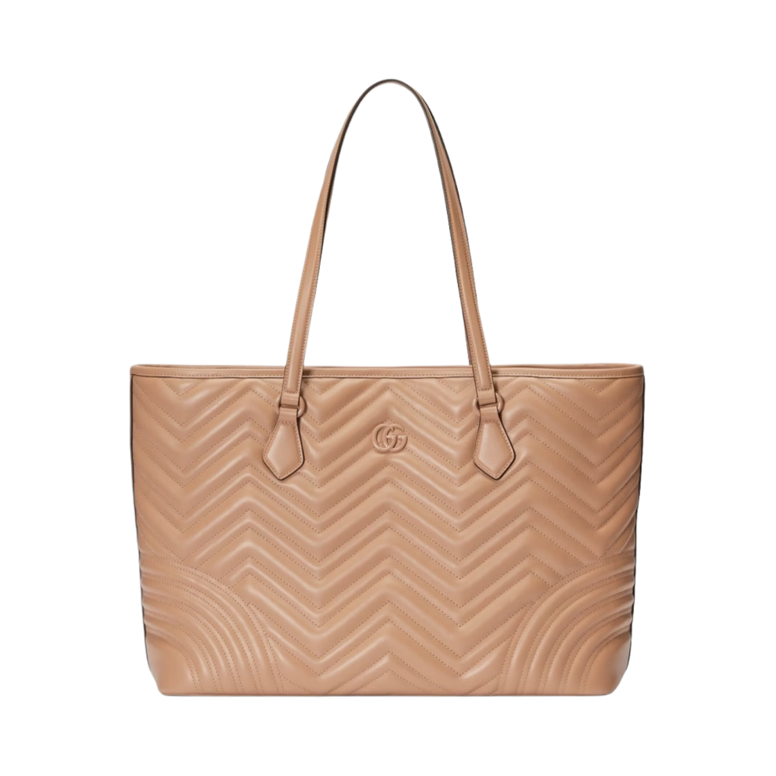 구찌 GG 마몽 라지 토트백 로즈 베이지 레더(Gucci GG Marmont Large Tote Bag Rose Beige Leather) - 1