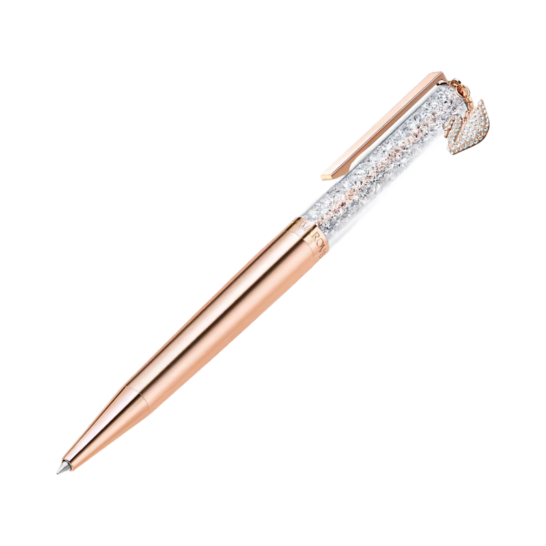 5479552 Swarovski Crystalline Swan Ballpoint Pen Rose Gold Tone Rose Gold Tone Plated