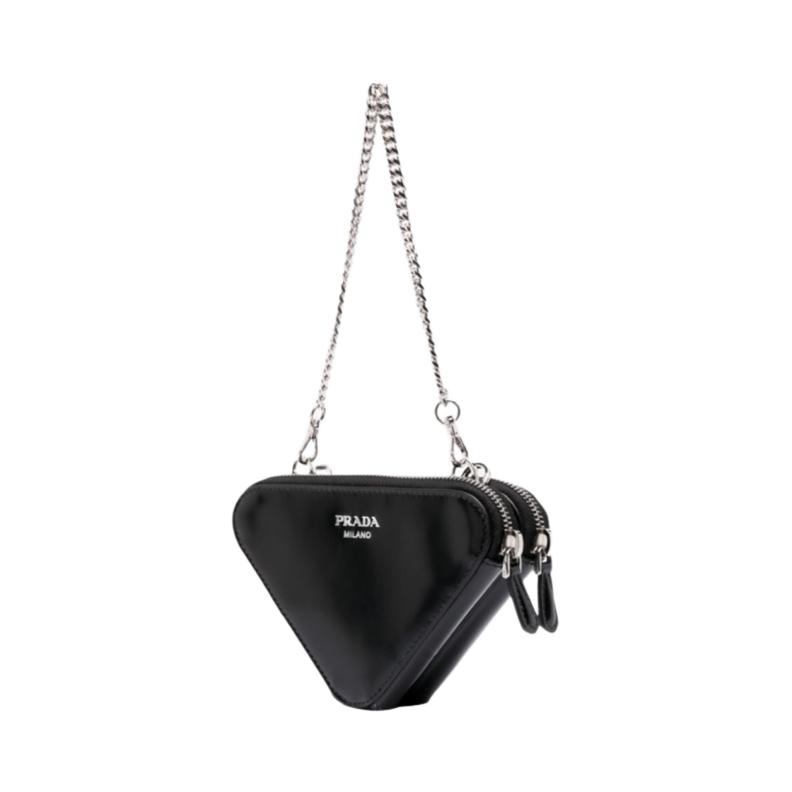 프라다 브러쉬드 레더 미니 파우치 블랙(Prada Brushed Leather Mini Pouch Black) - 2