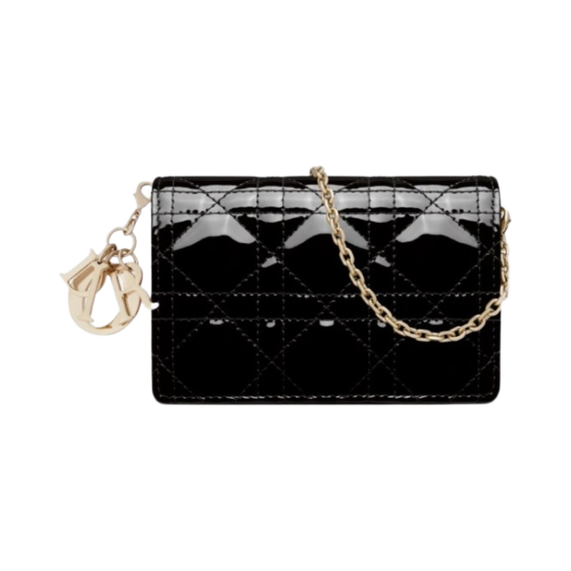 디올 레이디 나노 파우치 페이턴트 까나쥬 카프스킨 블랙(Dior Lady Nano Pouch Patent Cannage Calfskin Black) - 1