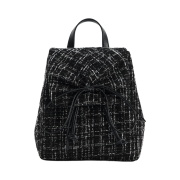 Zara Ribbon Fabric Backpack Black