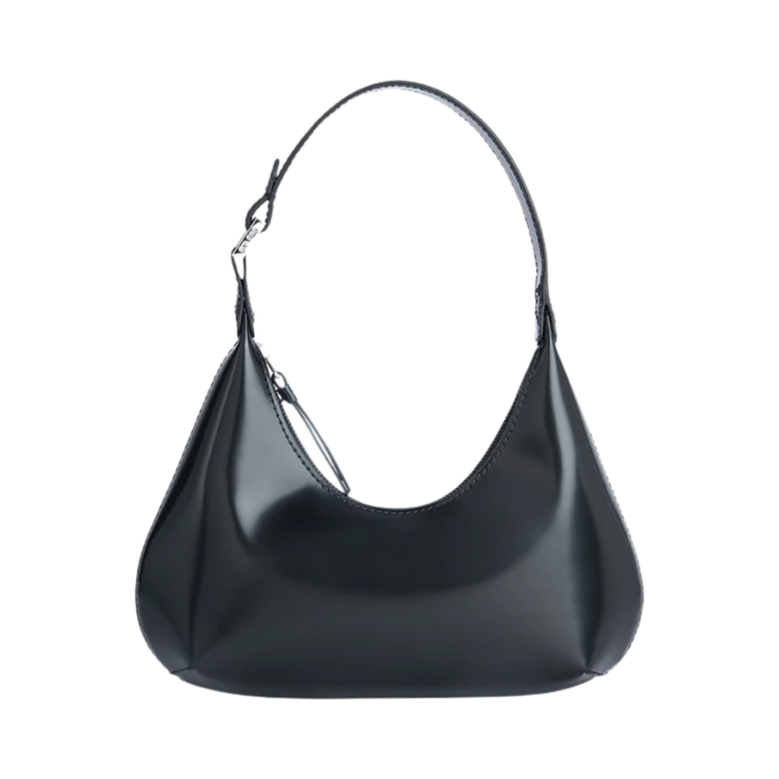 바이파 세미 페이턴트 레더 베이비 앰버 블랙(By Far Semi Patent Leather Baby Amber Black)