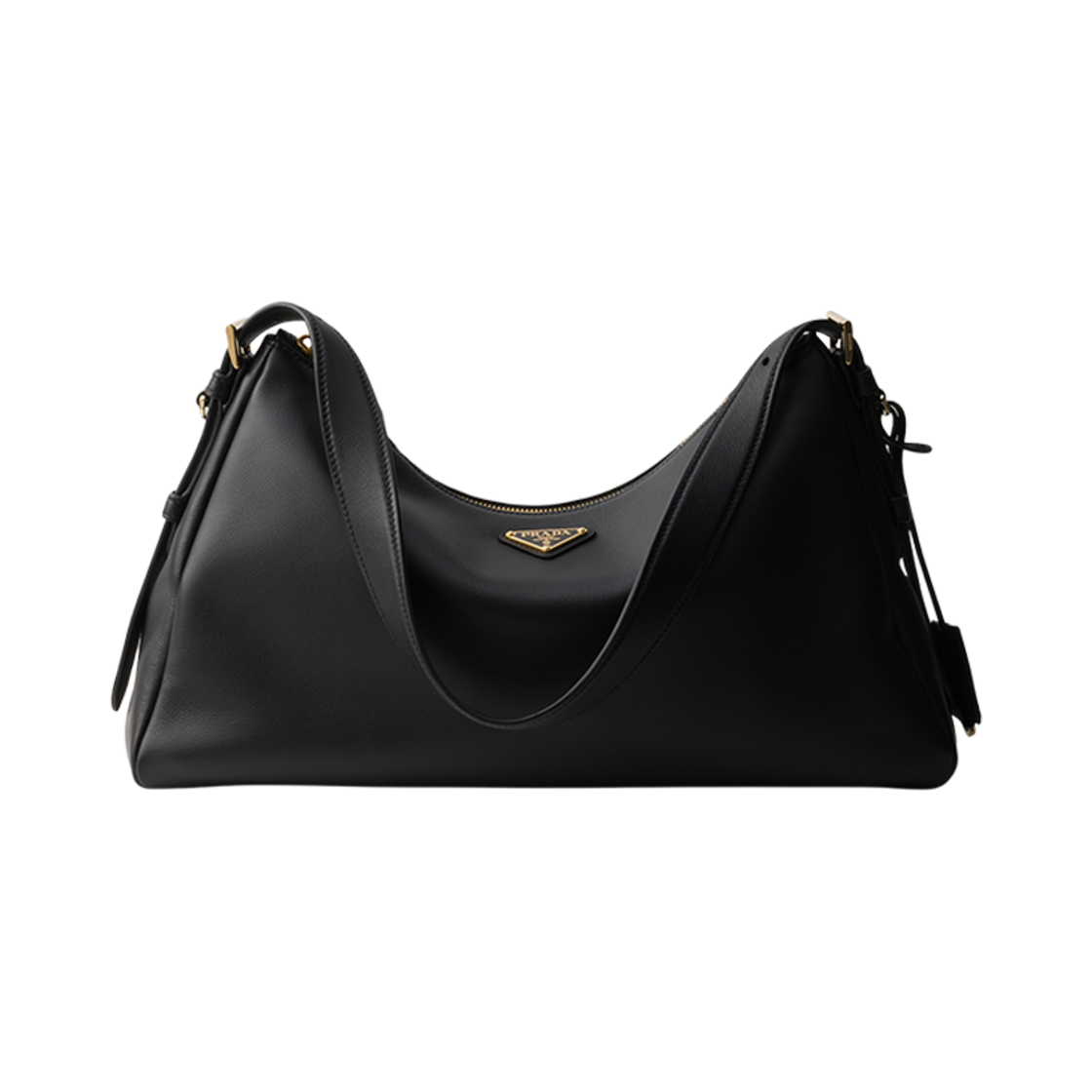 1BC228-2CYS-F0002 Prada Aimee Large Leather Shoulder Bag Black