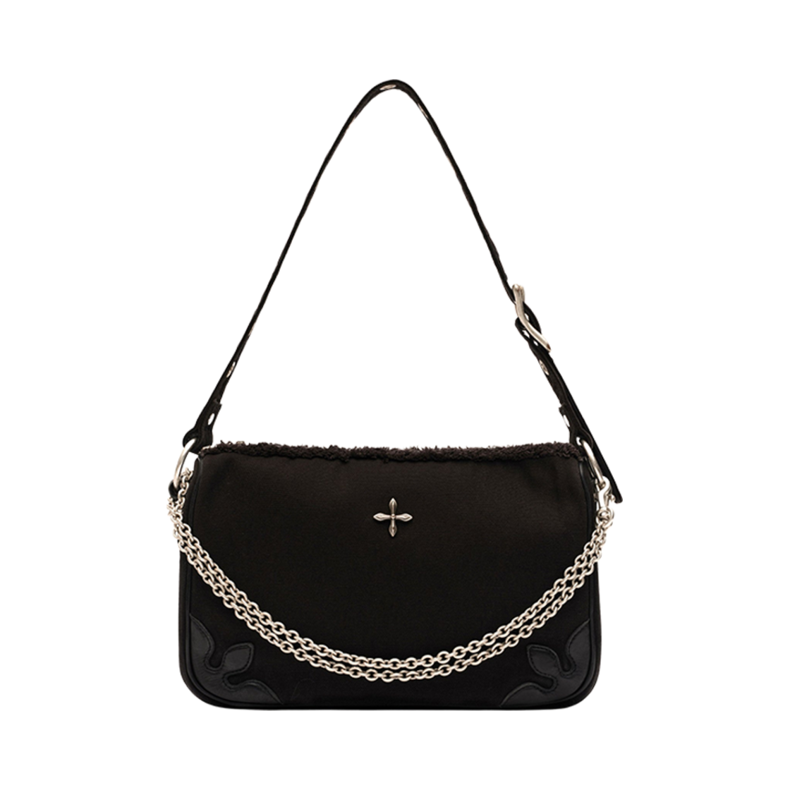 에스엠에프케이 컴퍼스 키티 캔버스 라지 백 블랙(SMFK Compass Kitty Canvas Large Bag Black)