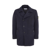 Stone Island 42149 David-TC with Primaloft Insulation Technology Short Trench Coat Navy Blue - 22FW