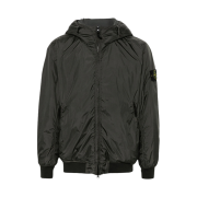 Stone Island 40823 Nylon Zipped Jacket Lead - 24FW