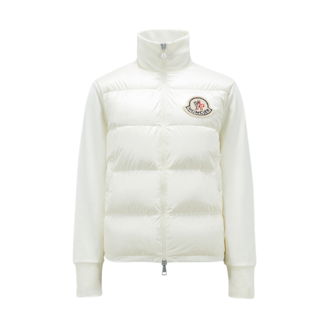 (W) 몽클레르 패딩 집업 스웨트셔츠 화이트 - 23FW((W) Moncler Padded Zip-Up Sweatshirt White - 23FW) - 1