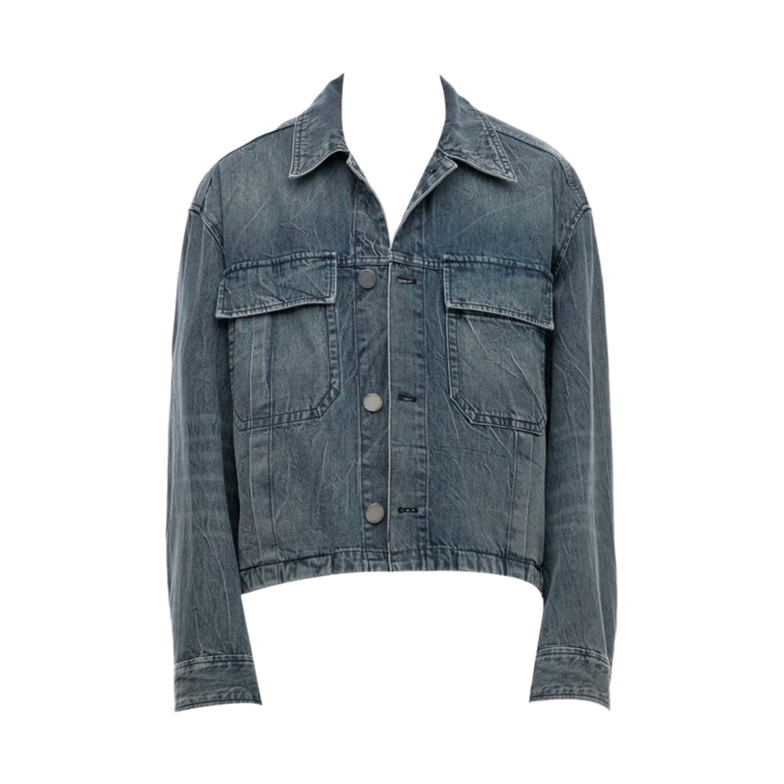 솔리드옴므 데님 워싱 점퍼 그레이 - 23SS(Solid Homme Denim Washing Jumper Grey - 23SS)