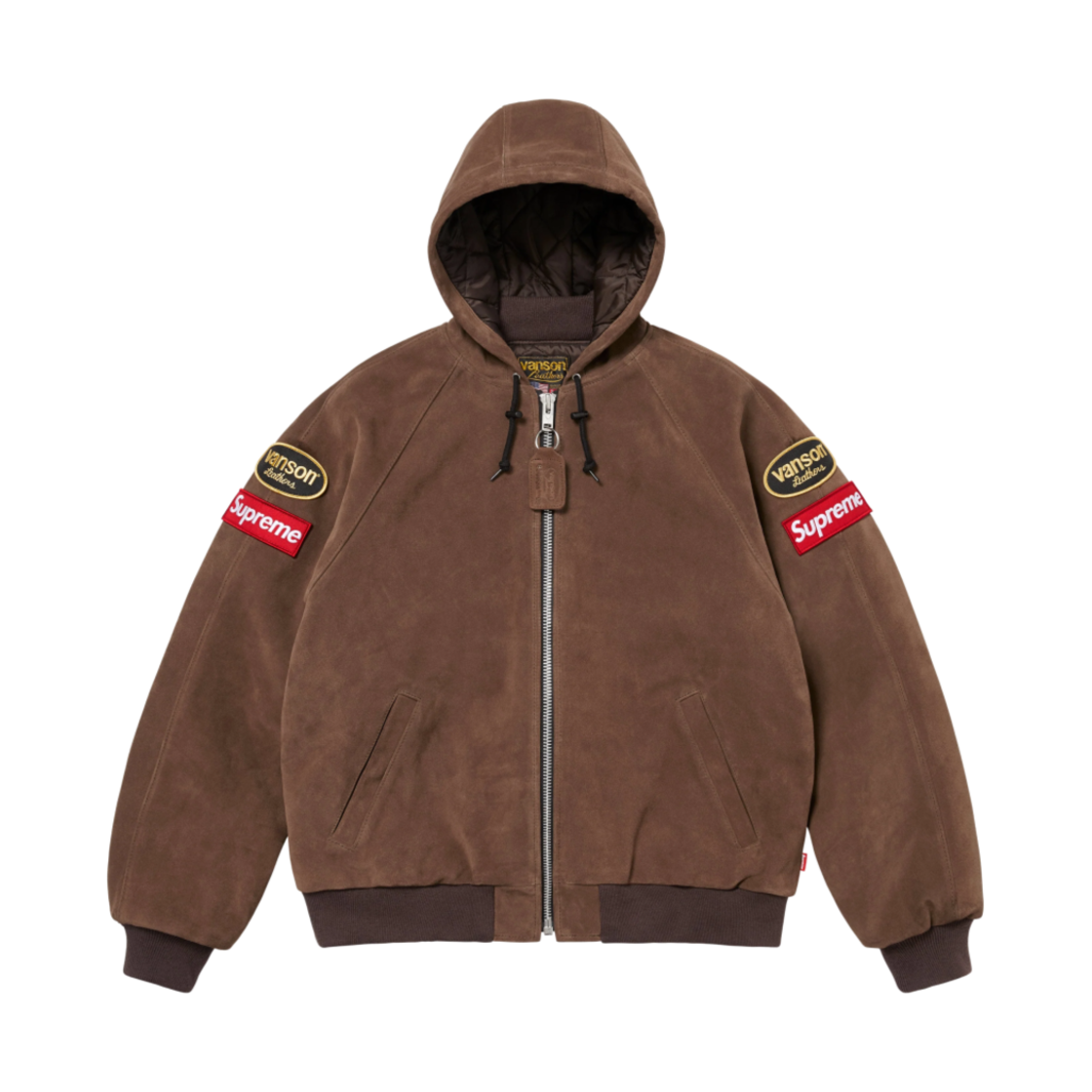 슈프림 x 밴슨 레더 후드 워크 자켓 스웨이드 - 24FW(Supreme x Vanson Leathers Hooded Work Jacket Suede - 24FW)