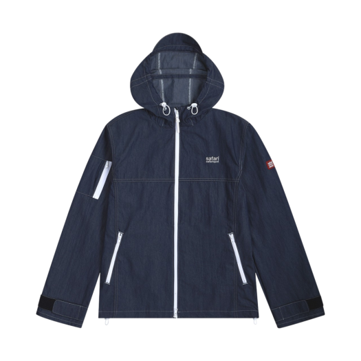 saf00443 Safarispot Authentic Denim Windbreaker - Indigo