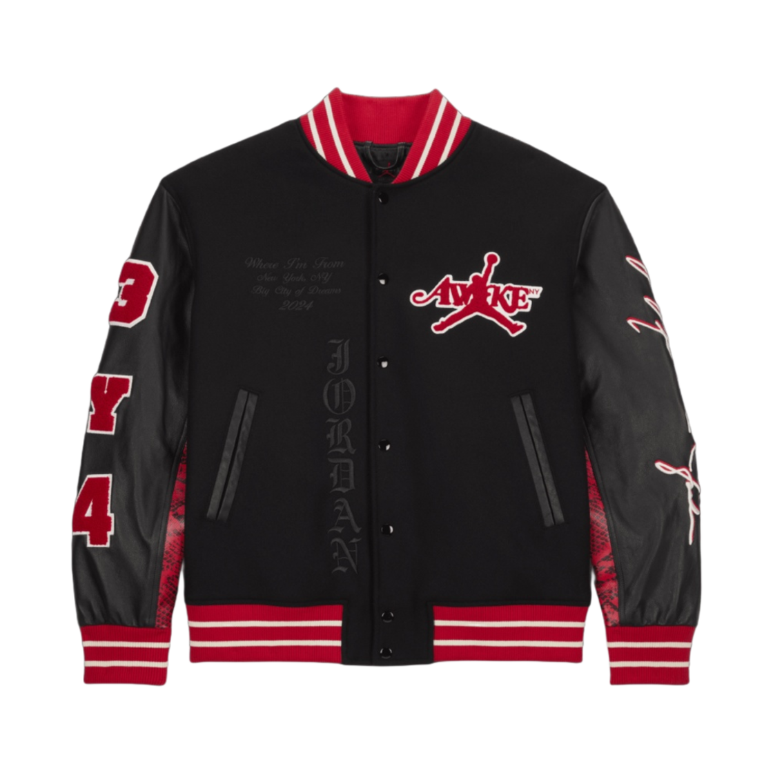 FQ5439-657 Jordan x Awake NY Varsity Jacket University Red (FQ5439-657) - #2