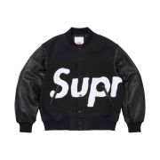 Supreme Big Logo Chenille Varsity Jacket Black - 24SS