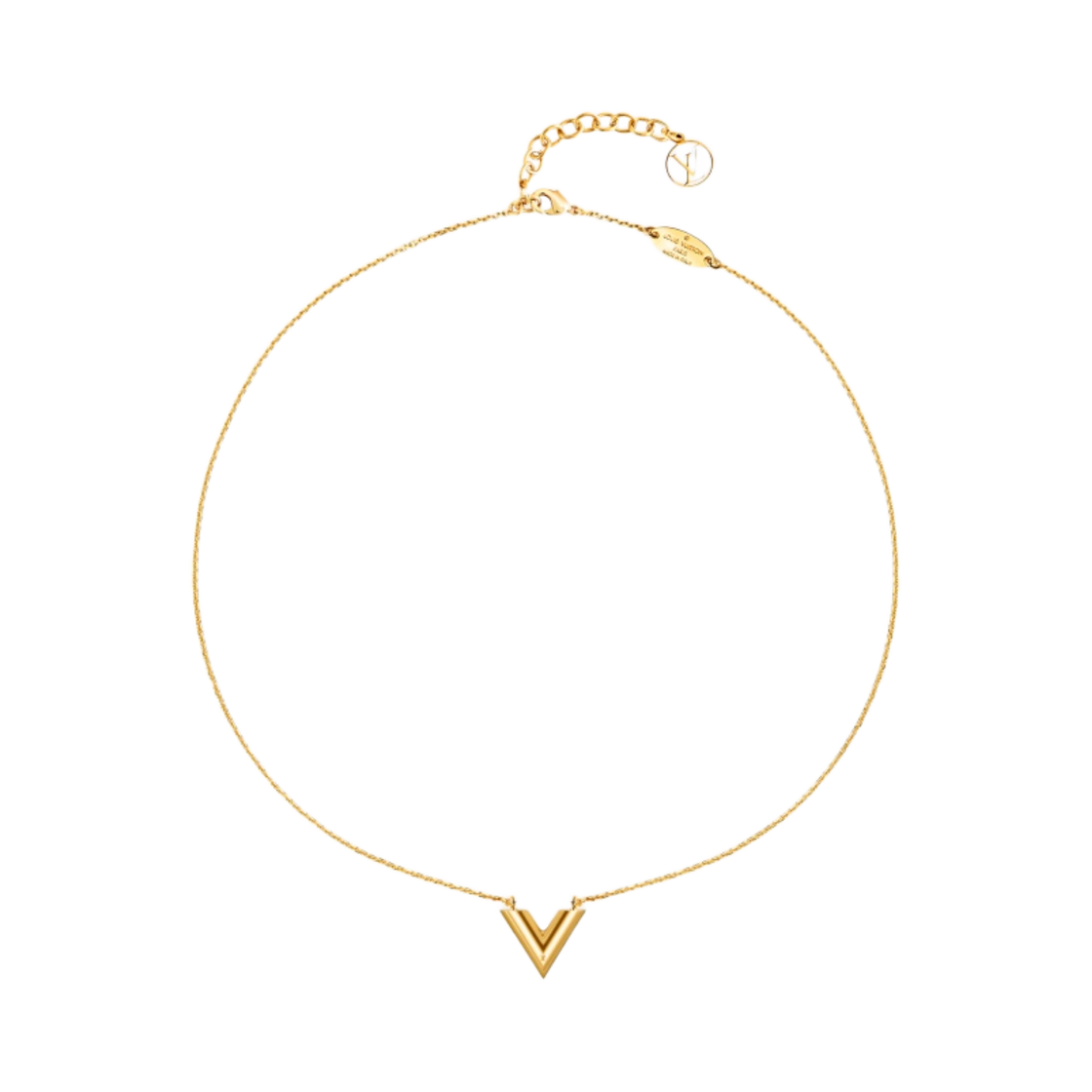 (W) 루이비통 에센셜 V 네클리스 골드((W) Louis Vuitton Essential V Necklace Gold)
