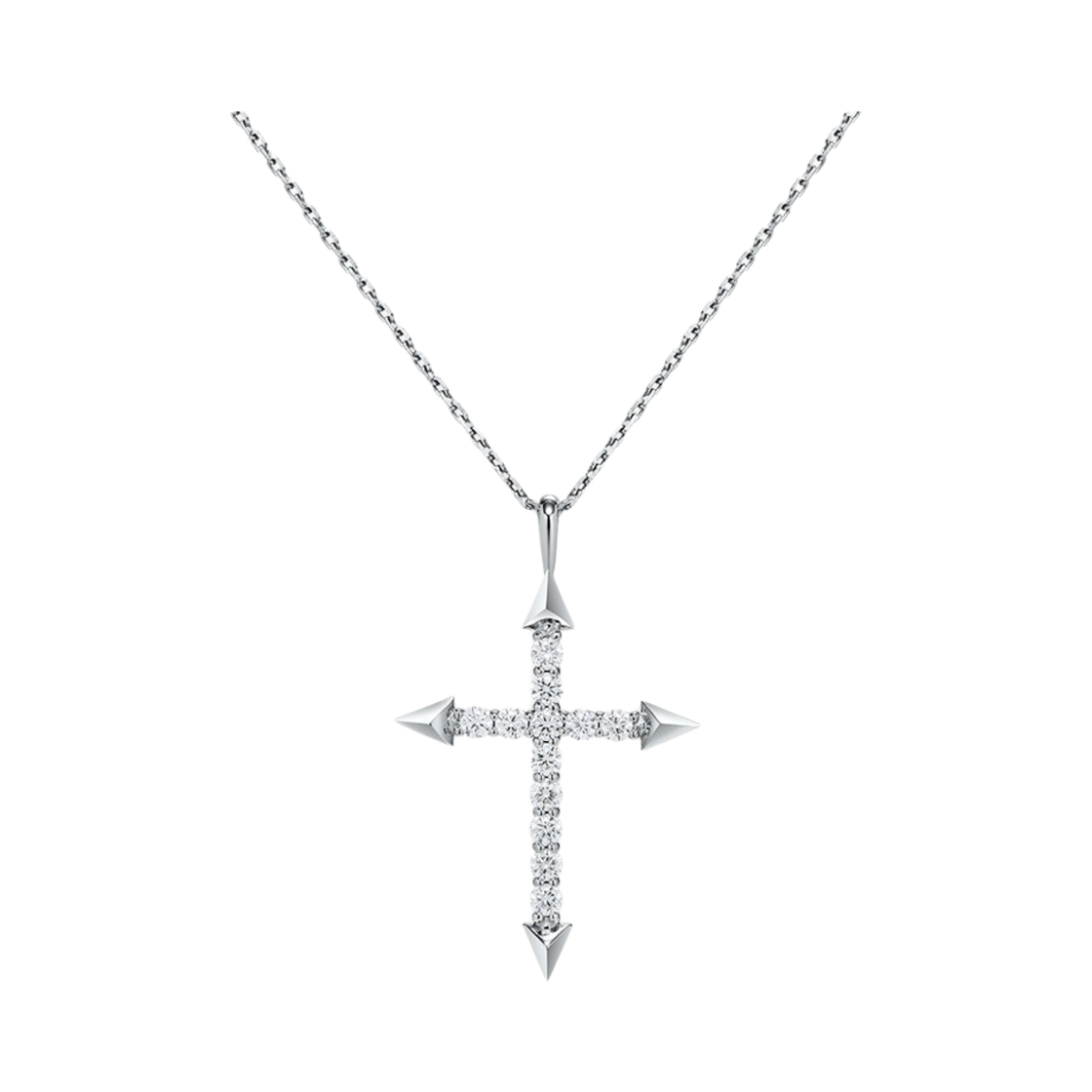미꼬 애로우 크로스 다이아몬드 L 네클리스 화이트 골드(Miko Arrow Cross Diamond L Necklace White Gold)