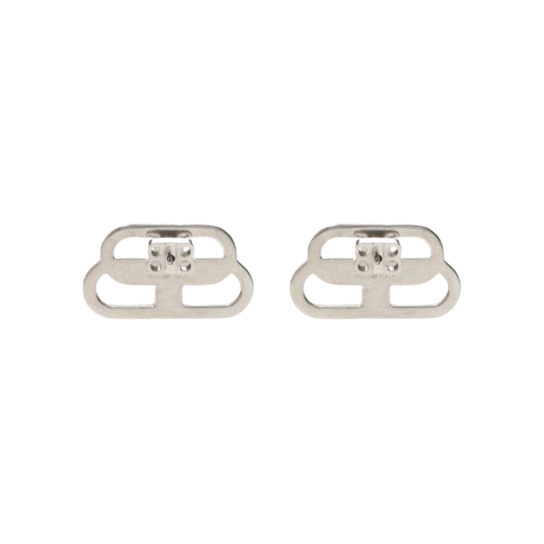 (W) 발렌시아가 BB S 스터드 이어링 실버((W) Balenciaga BB S Stud Earrings Silver) - 2