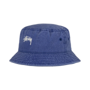 Stussy Washed Stock Bucket Hat Dark Royal