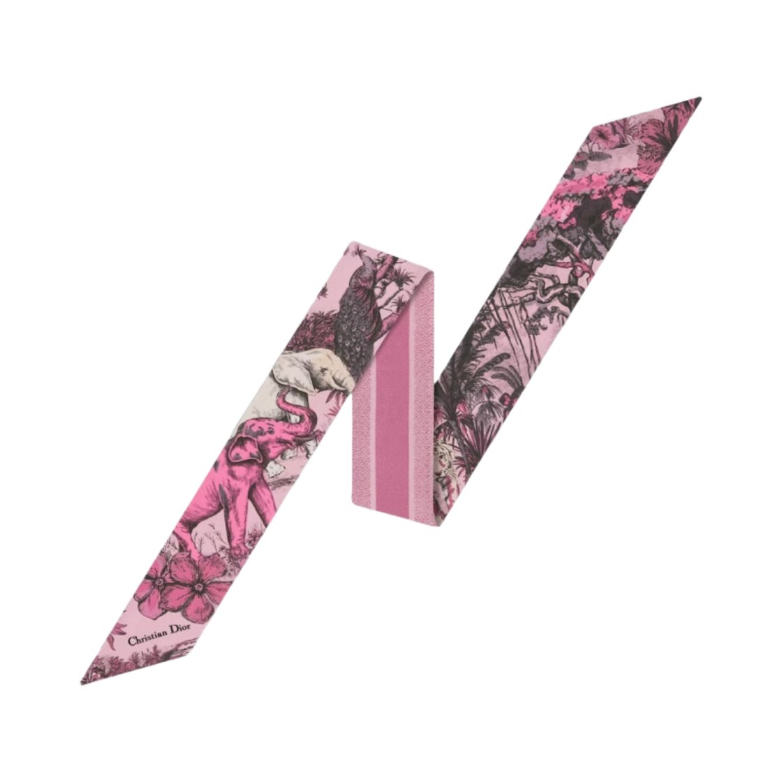 (W) 디올 트왈 드 주이 보야주 미차 스카프 실크 트윌 핑크 멀티컬러((W) Dior Toile De Jouy Voyage Mitzah Scarf Silk Twill Pink Multicolor) - 1