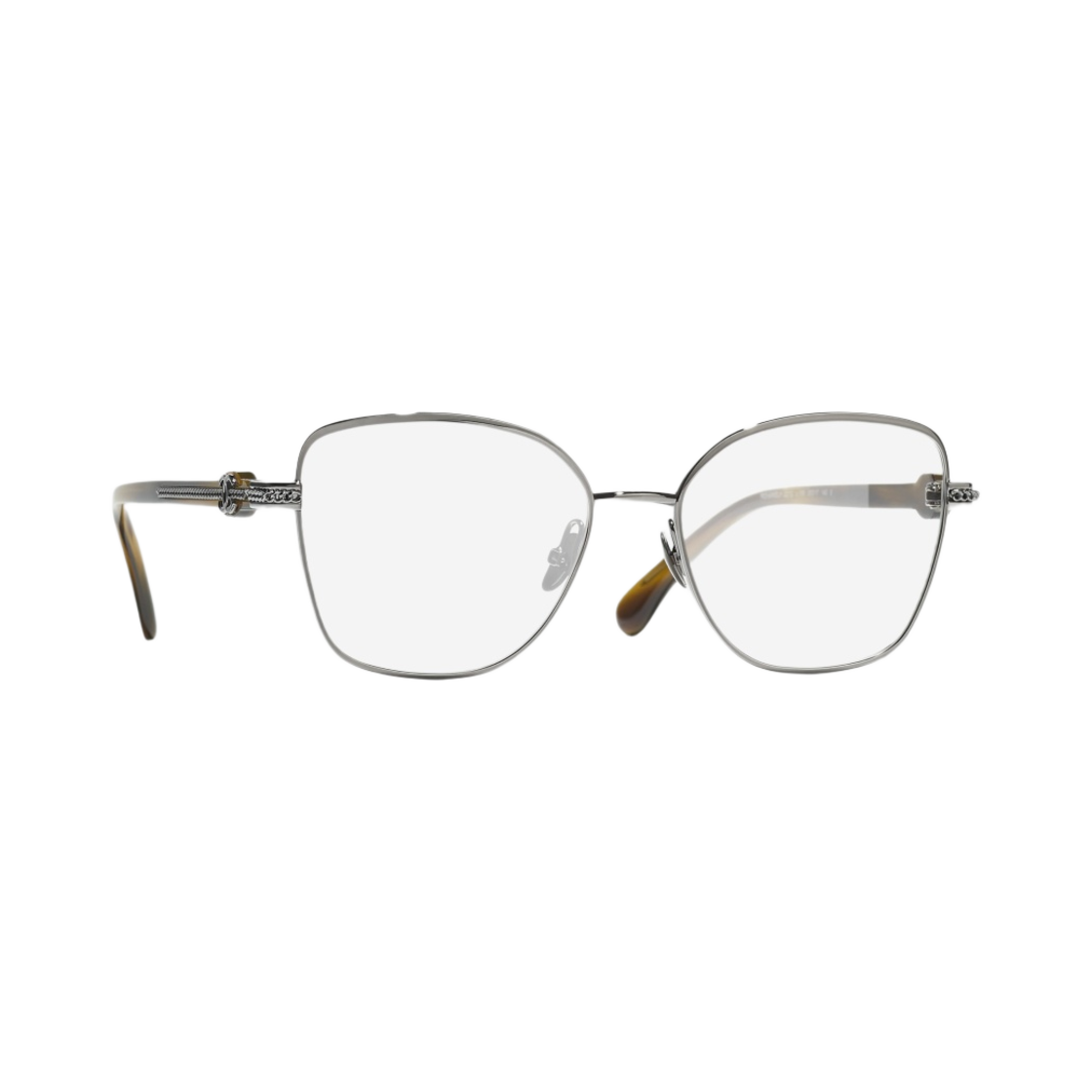 샤넬 버터플라이 프레임 메탈 & 실버 톨토이즈(Chanel Butterfly Eyeglasses Metal & Silver Tortoise) - 2
