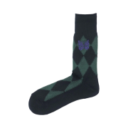 Needles Argyle Jacquard Merino Wool Socks Green