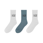 IAB Studio White & Ash Blue Socks (3 Pack)