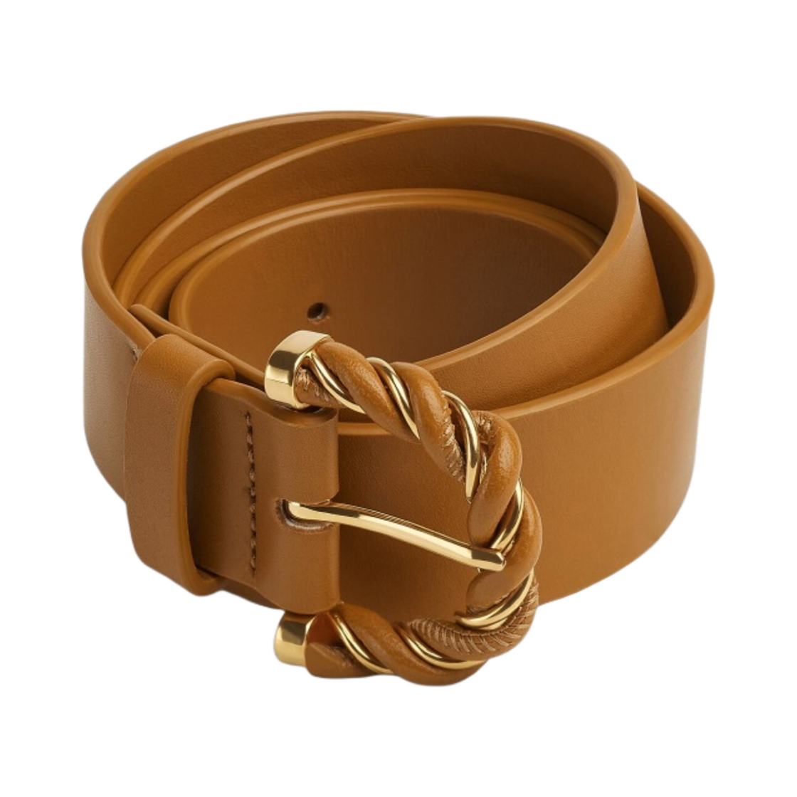 (W) 보테가 베네타 트위스트 벨트 카멜((W) Bottega Veneta Twist Belt Camel) - 1