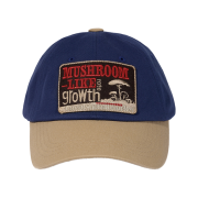 Cactusdonutmarket Mushroon Patch Two Tone Ball Cap Blue/Beige